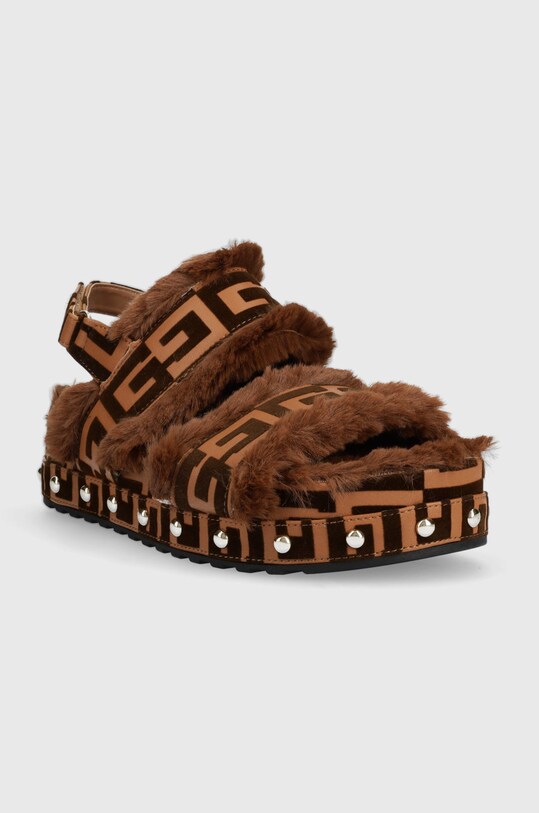 Σανδάλια Guess Vasya FL7VAS.FAL03.DBROW καφέ AW22