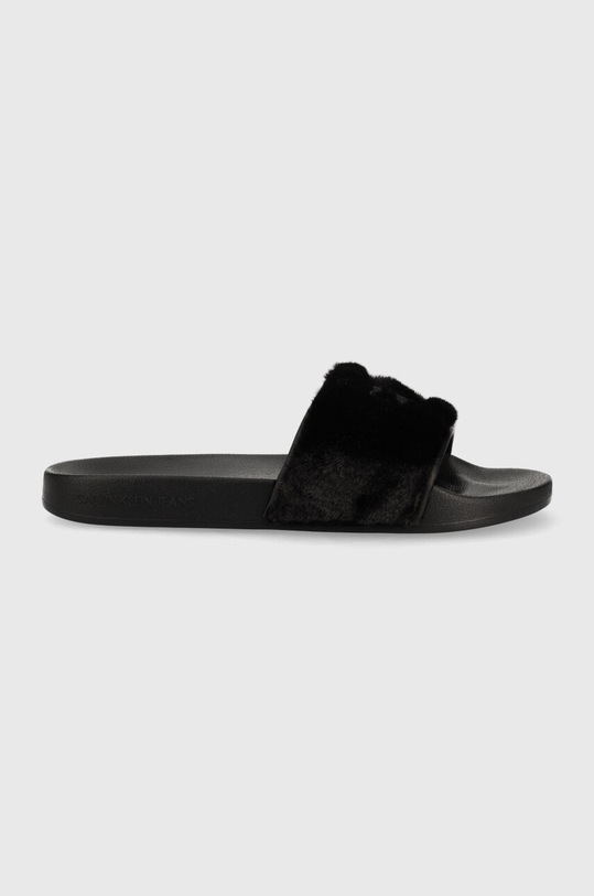 Шлепанцы Calvin Klein Jeans Slide Fur венский чёрный YW0YW00719.BDS