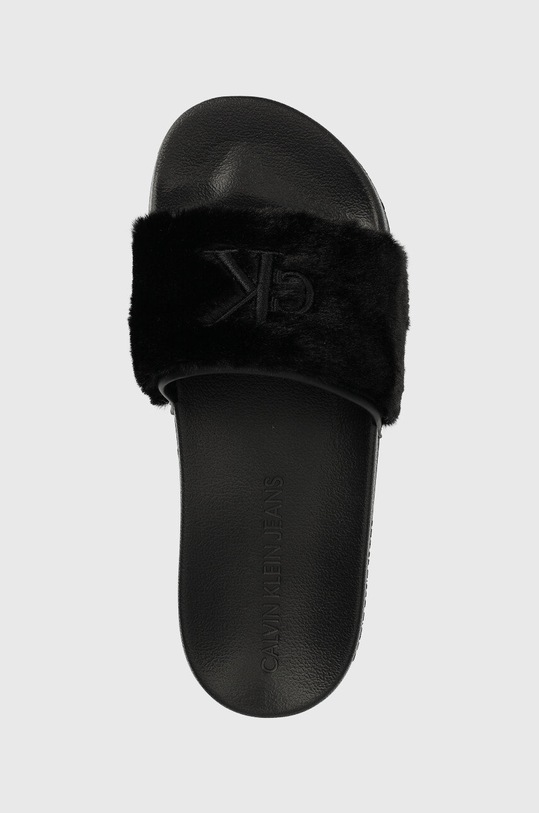 Шлепанцы Calvin Klein Jeans Slide Fur чёрный YW0YW00719.BDS