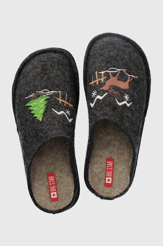 Papuče Big Star sivá KK276018.BLACK
