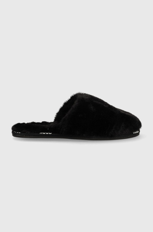 HUGO kapcie Cozy Slid czarny 50474400.001