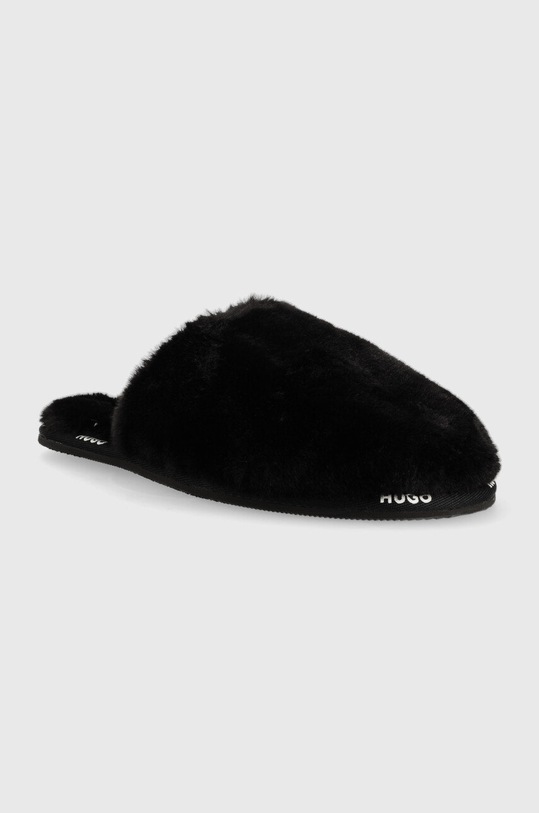 HUGO kapcie Cozy Slid 50474400.001 czarny AW22