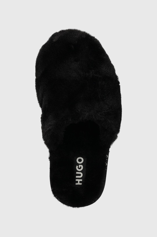 HUGO kapcie Cozy Slid czarny 50474400.001