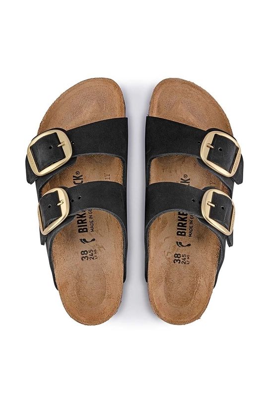 Semišové šľapky Birkenstock Arizona Big Buckle 1023290.BLK čierna