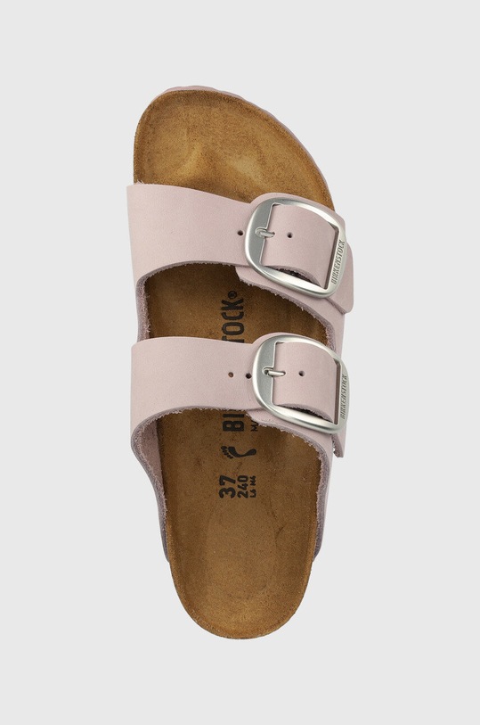 Кожаные шлепанцы Birkenstock Arizona Big Buckle фиолетовой 1023276.LILAC