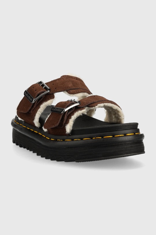 Dr. Martens klapki zamszowe Myles DM27771201 brązowy AW22