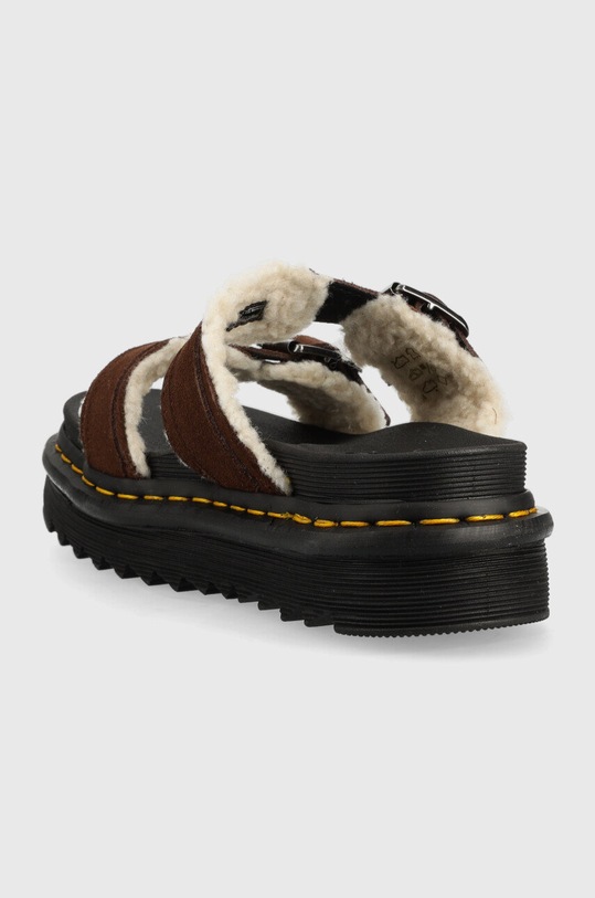Obuwie Dr. Martens klapki zamszowe Myles DM27771201 brązowy