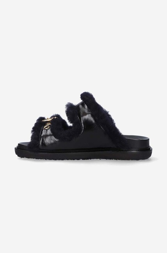 Obuv Kožené šľapky Marni Fussbett Shoe FBMS014501.P5045.ZL866 čierna