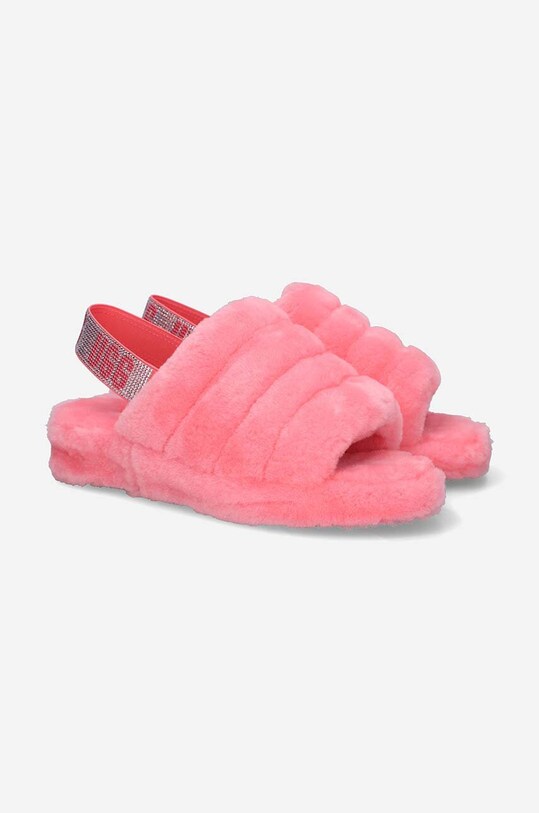 Vunene papuče UGG Fluff Yeah Bling 1116071.PJSM roza