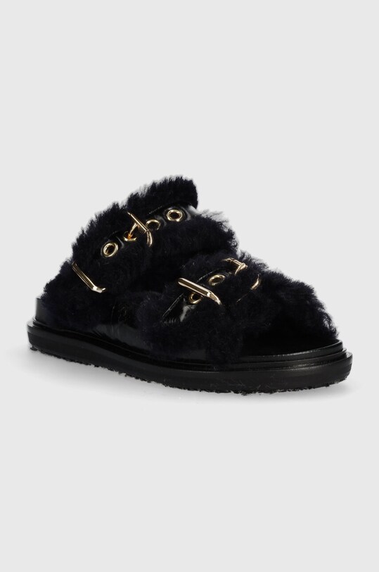Marni papucs Fussbett FBMS014501.P5045 fekete AW22