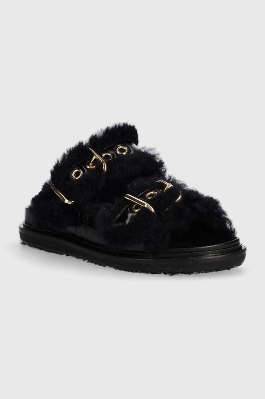 Шльопанці Marni Fussbett FBMS014501.P5045 чорний AW22
