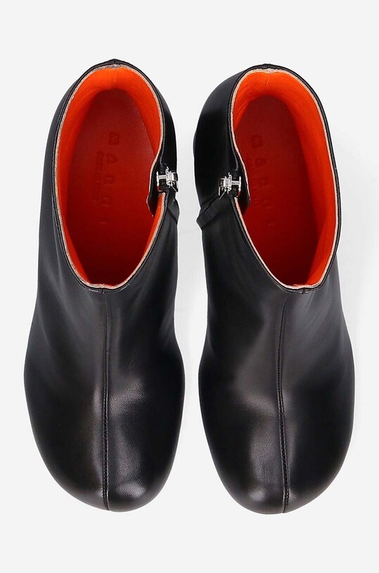 Marni cizme de piele negru TCMS008606.P4545
