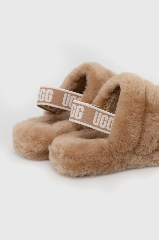 Lány UGG gyerek gyapjú papucs Fluff Yeah Slide 1098494K.CHE barna
