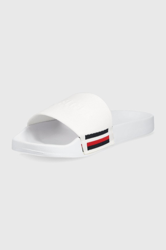 Tommy Hilfiger papuci Corporate Knitted Beach alb FM0FM04062.YBR