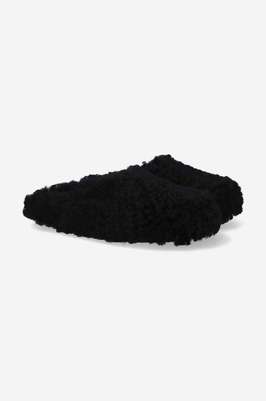 Marni klapki wełniane Sabot SBMR000600.LM071 czarny