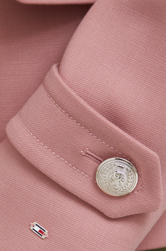Tommy Hilfiger kurtka z domieszką wełny WW0WW35074.9BYY różowy