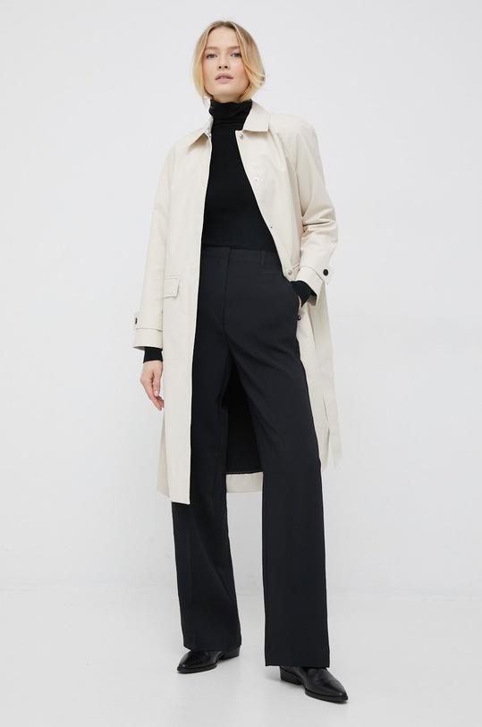 Calvin Klein płaszcz K20K204162.9BYY beżowy AW22