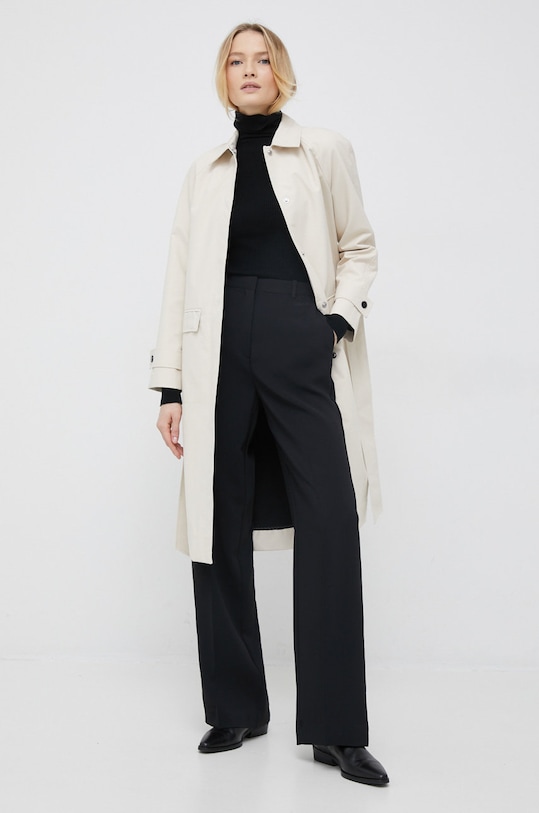 Calvin Klein płaszcz K20K204162.9BYY beżowy AW22