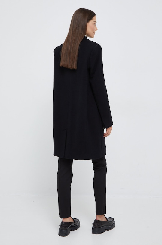 Odzież Calvin Klein płaszcz wełniany K20K204155.9BYY czarny