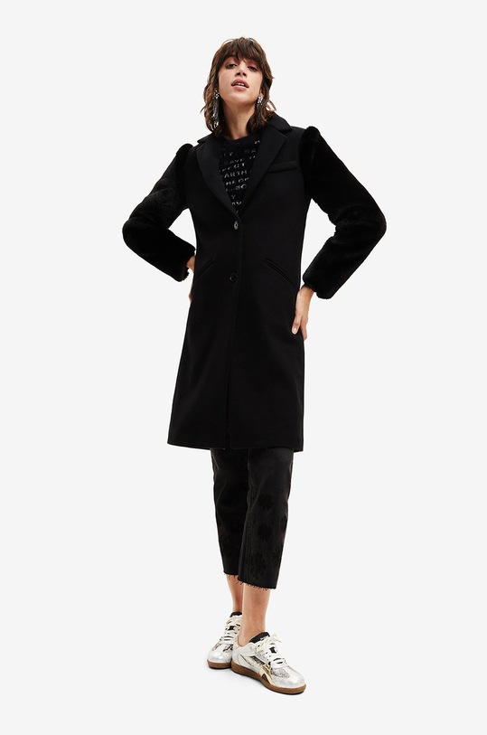 Desigual gyapjúkabát 22WWEWA7 fekete AW22