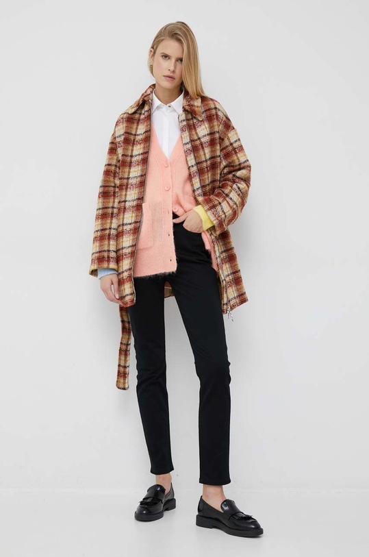 Палто с вълна United Colors of Benetton 26WWDN00Z.901 многоцветен AW22