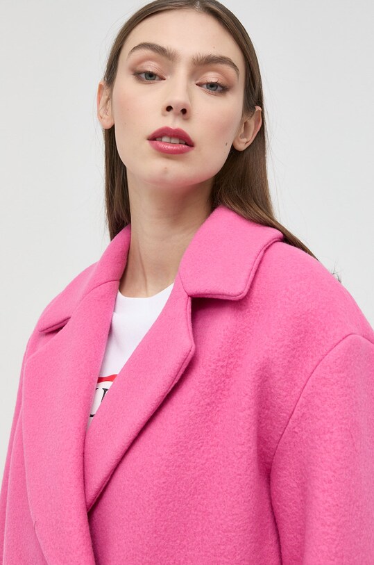 Pinko płaszcz wełniany różowy 1G18CP.Z350