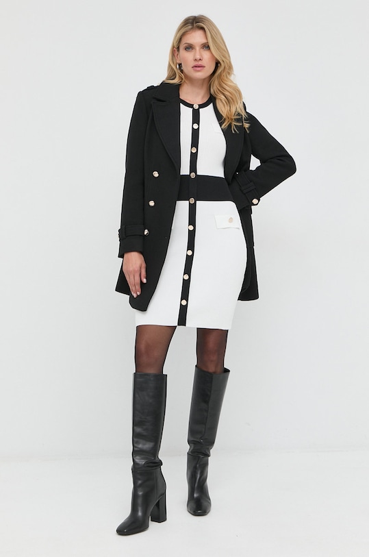 Kabát s prímesou vlny Morgan GFABI.NOIR čierna AW25