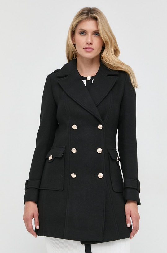 Morgan płaszcz z domieszką wełny czarny GFABI.NOIR