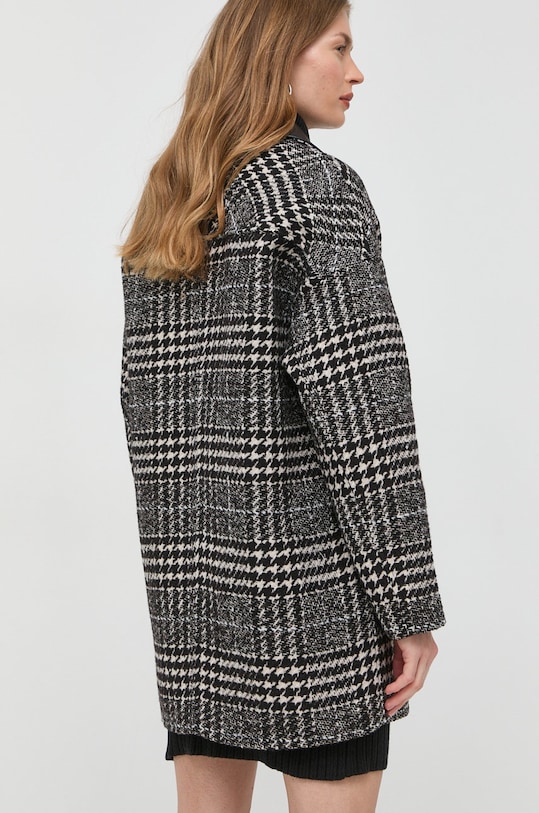 Oblečenie Kabát s prímesou vlny Morgan GFANI.OFFWHITE.NOIR čierna