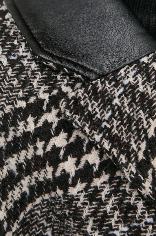 Kabát s prímesou vlny Morgan GFANI.OFFWHITE.NOIR čierna