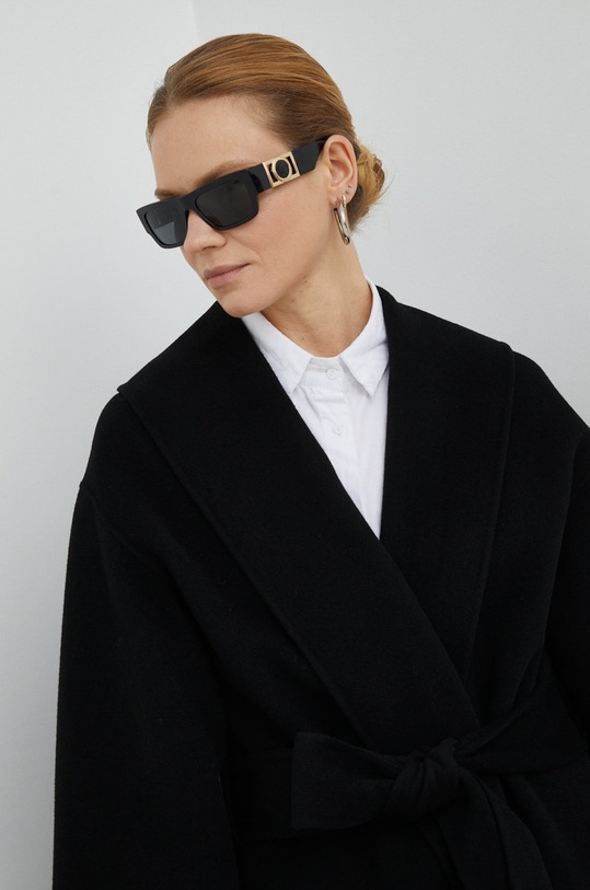 By Malene Birger płaszcz wełniany Trullem czarny Q71360002Z