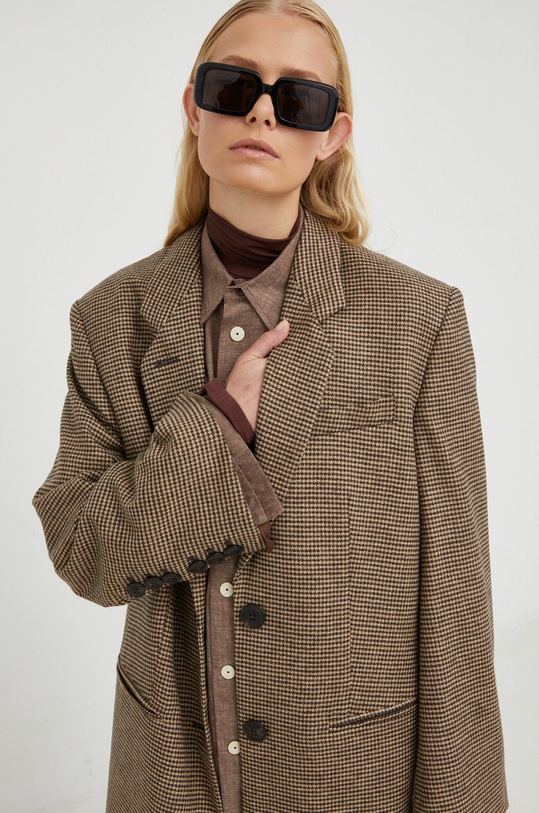 By Malene Birger cappotto con aggiunta di lana Q71124001 marrone AW22