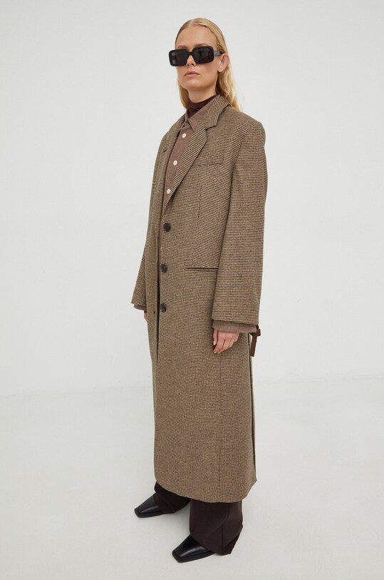 Abbigliamento By Malene Birger cappotto con aggiunta di lana Q71124001 marrone