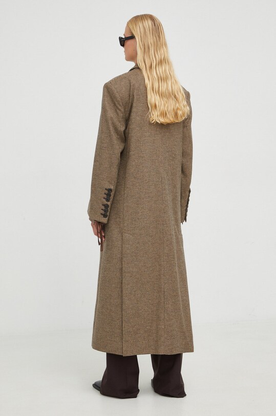 By Malene Birger cappotto con aggiunta di lana marrone Q71124001