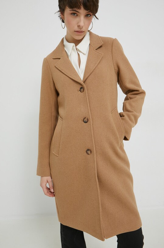 Abercrombie & Fitch palton din lana cu captuseala maro KI144.1500.400