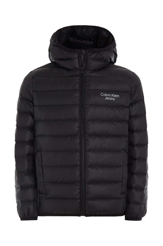 Dječja pernata jakna Calvin Klein Jeans IB0IB01270.9BYY crna AW22