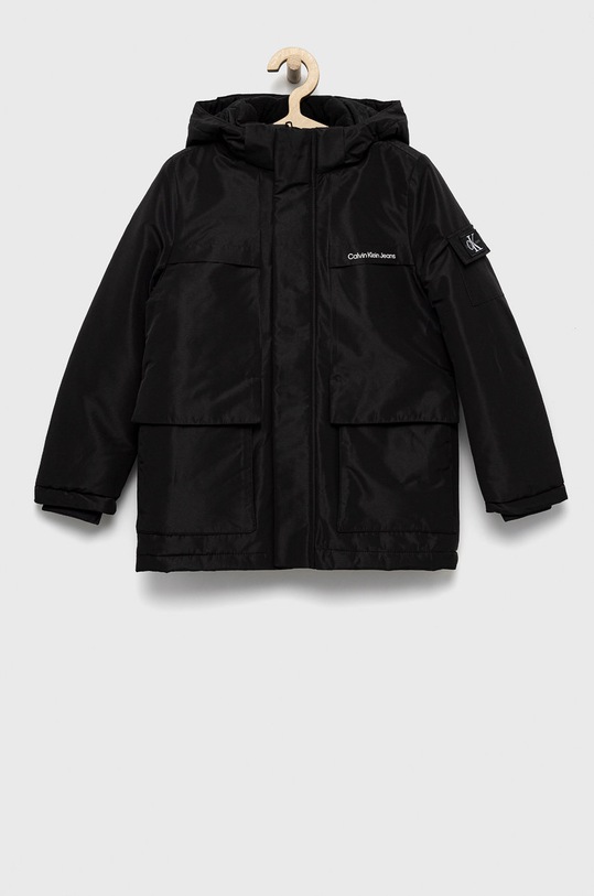 Calvin Klein Jeans kurtka dziecięca IB0IB01274.9BYY pozostałe czarny IB0IB01274.9BYY