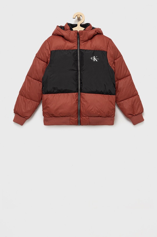 Detská bunda Calvin Klein Jeans zateplené oranžová IB0IB01332.9BYY