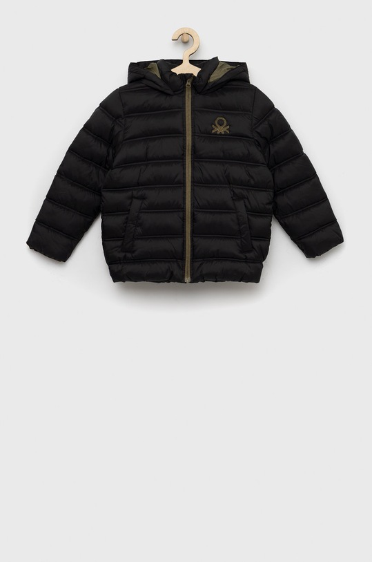 United Colors of Benetton gyerek dzseki enyhén szigetelt fekete 2WU0CN016.G