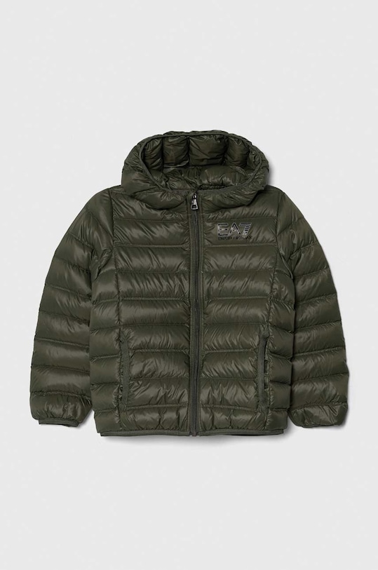 EA7 Emporio Armani geaca de puf pentru copii cu captuseala verde 8NBB05.BN29Z