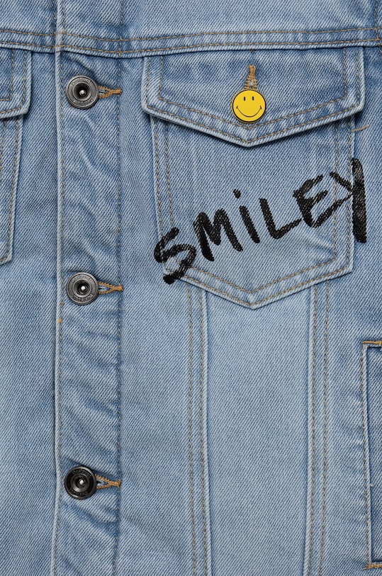 Desigual kurtka jeansowa dziecięca niebieski 22WBED01