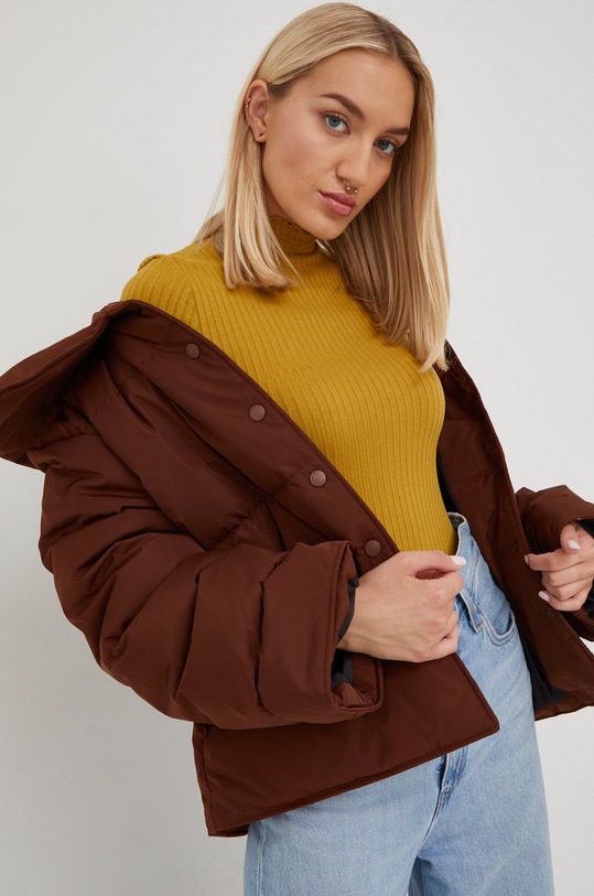 Пухова куртка Noisy May пухова легка коричневий 27021221.Cappuccino