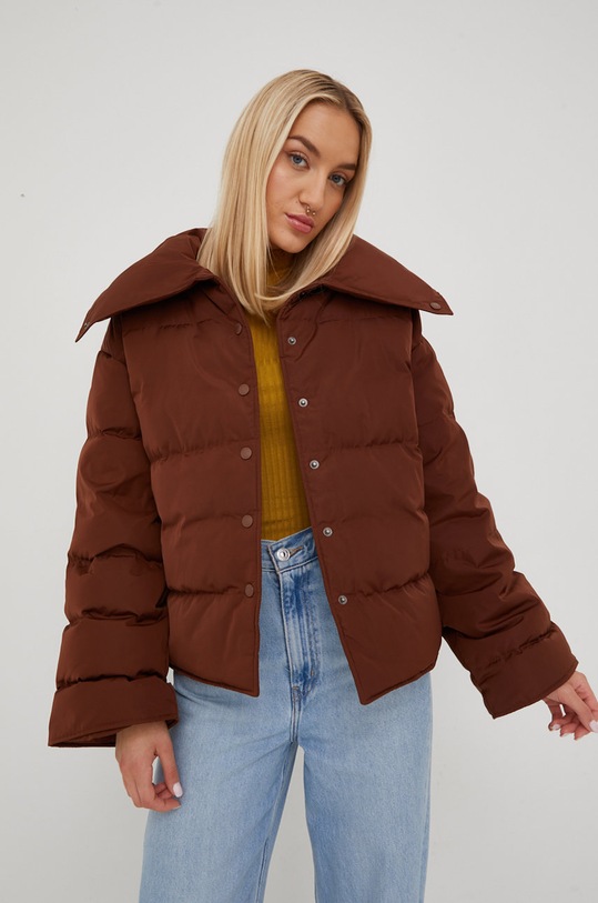 Пухова куртка Noisy May коричневий 27021221.Cappuccino