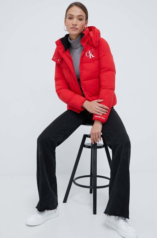 Bunda Calvin Klein Jeans s podšívkou červená J20J219007.9BYY