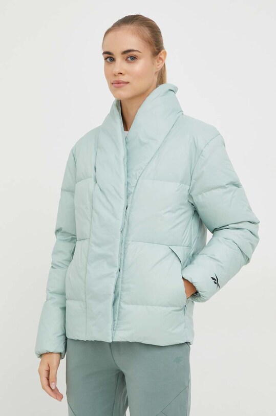 Páperová bunda Reebok zateplené zelená HH7254