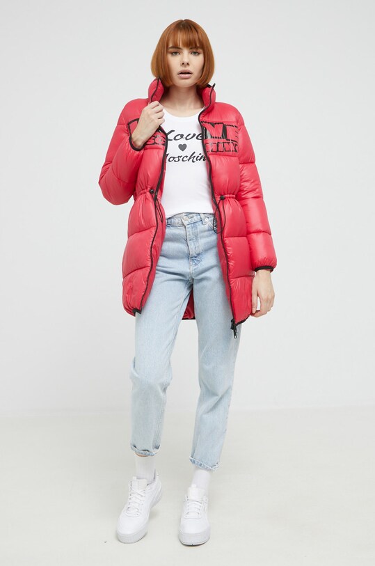 Love Moschino kurtka W.K.490.02.T.363A czerwony AW22
