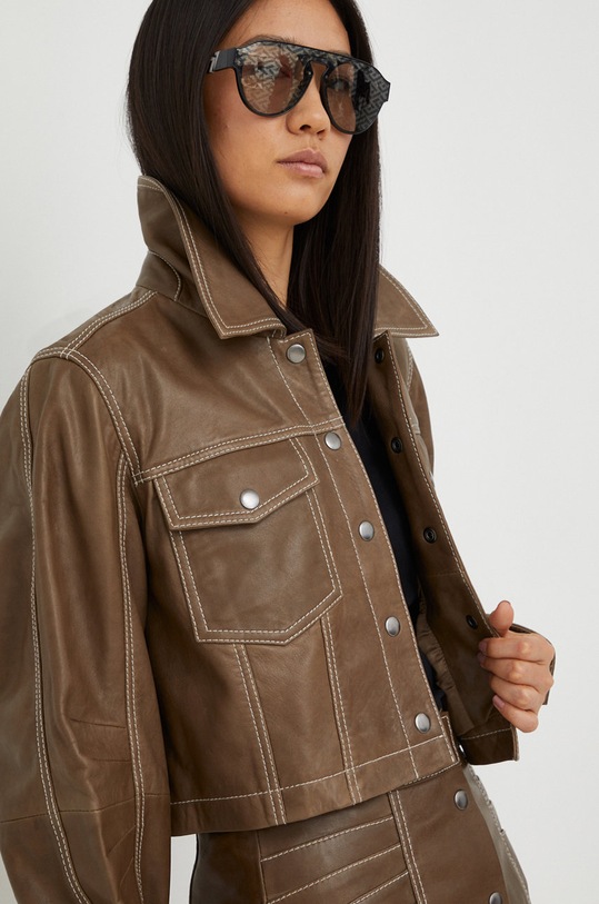 Gestuz geaca de piele 10906291 maro