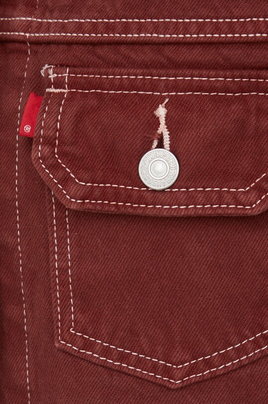 Levi's kurtka jeansowa A3482.0000 bordowy