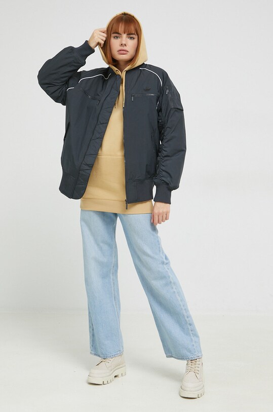 adidas Originals kurtka bomber HK5233 szary AW22