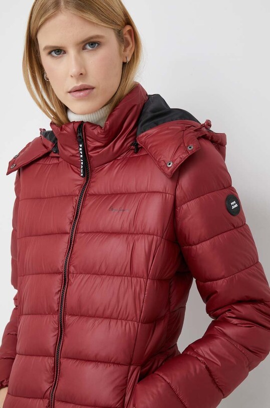 Bunda Pepe Jeans Alexa přechodné červená PL402077.286